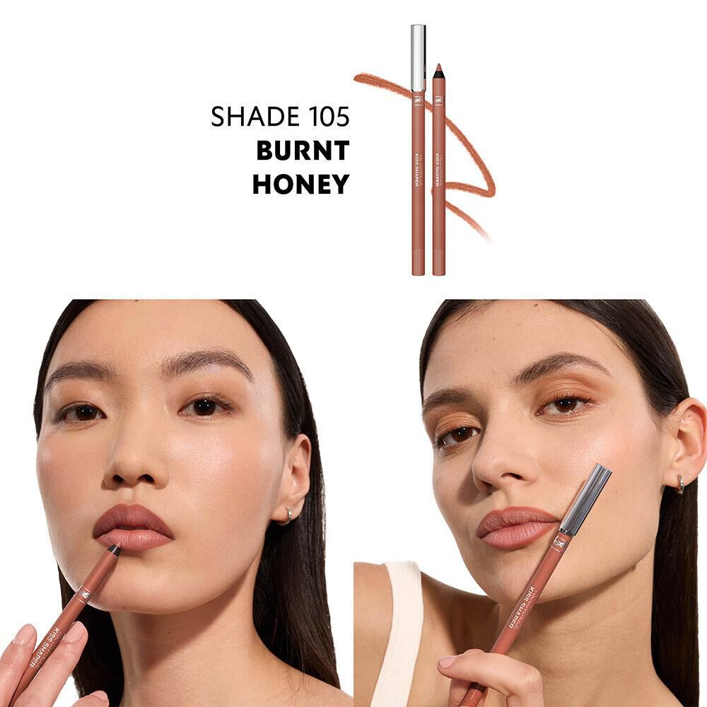 Model applying YSL LOVENUDE KISS SHAPER lip liner for sculpted nude lips.