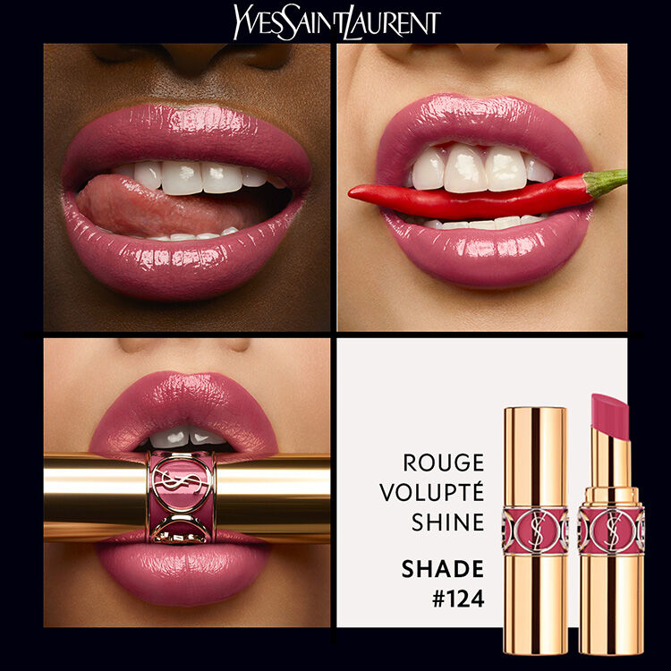 Swatch ysl top rouge volupte shine