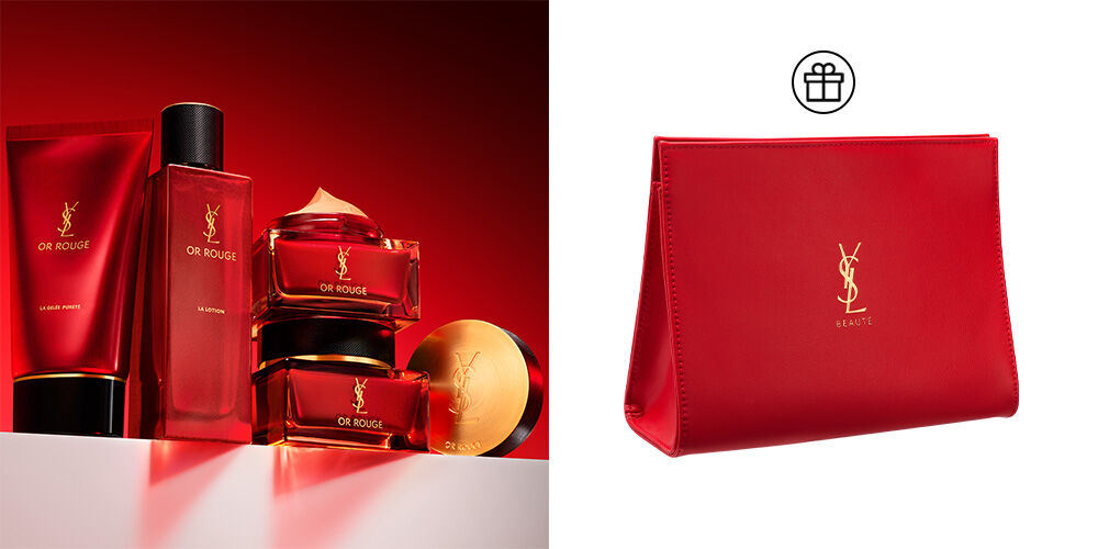 Ysl red pouch on sale