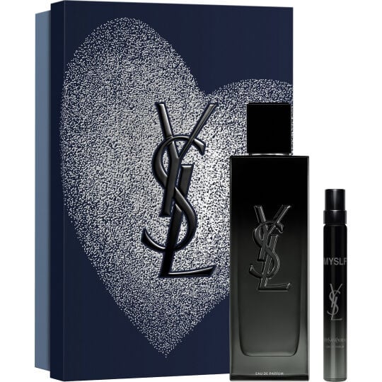 YSL Black Opium Eau de parfum 30ml and 10ml set,
with a red glitter heart background gift set.